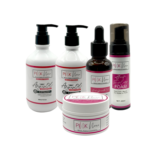 Hair Oil + Edge Control + Shampoo + Conditioner + Hair Foam