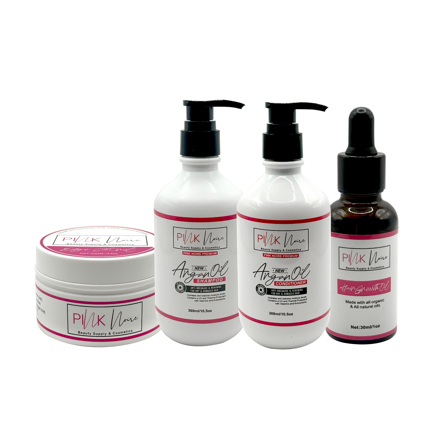 Hair Oil + Edge Control + Shampoo + Conditioner