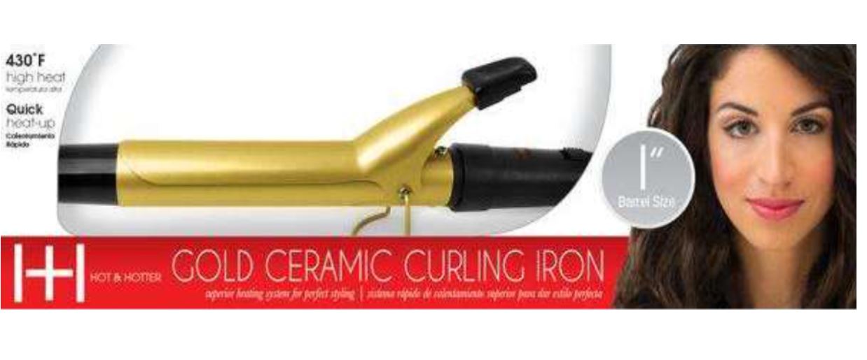 H&H Good Ceramic Curling Iron 1"