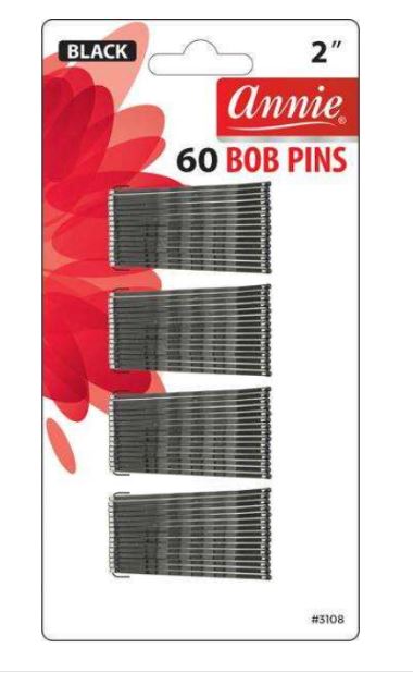 Annie 2" Black Bob Pins