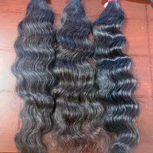 Wavy South Indian Temple Raw Indian Hair (Tier 2)