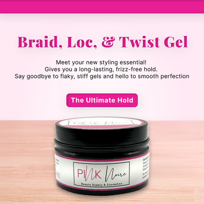 Braiding Gel 7 fl oz | Extreme Hold Gel for Locs, Retwists, and Braiding Hair