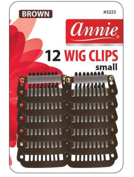 Annie Wig Clips Small Brown